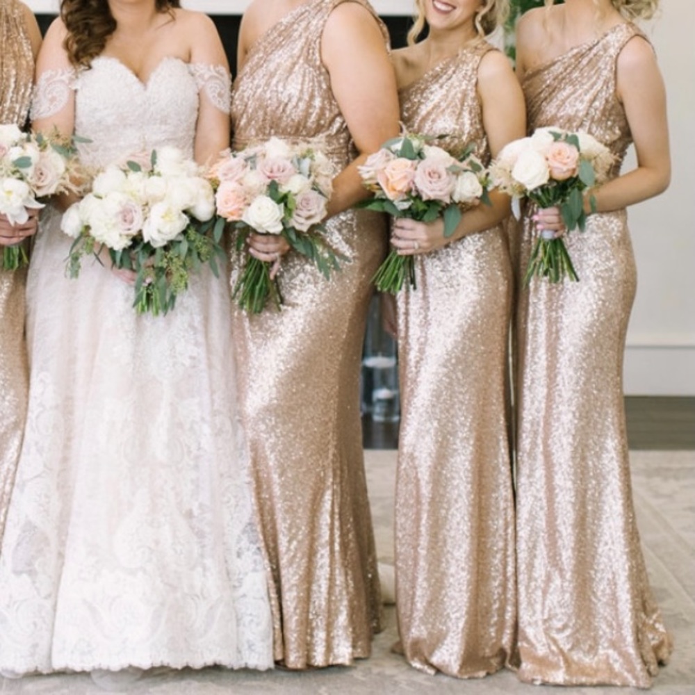 Revelry Matte Rose Gold Starla Sequin Dress